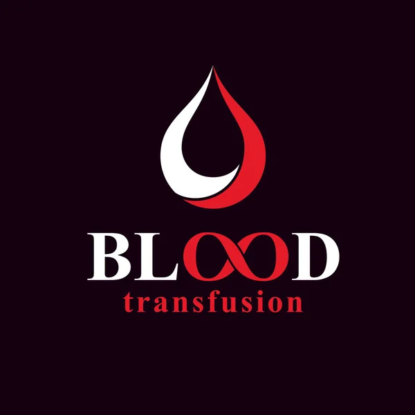 Blood donation inscription — Stock Vector