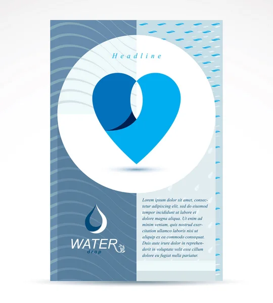 Empresa de tratamiento de agua publicidad — Vector de stock