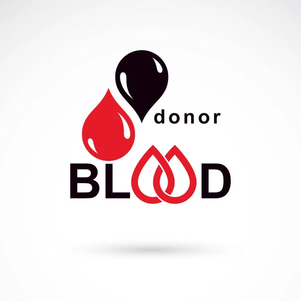 血液捐助题词 — 图库矢量图片