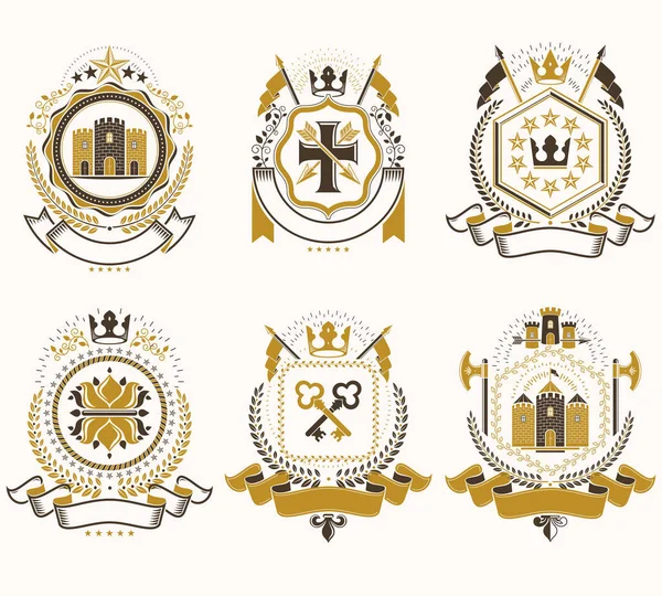 Heraldic coat of arms — Stock Vector