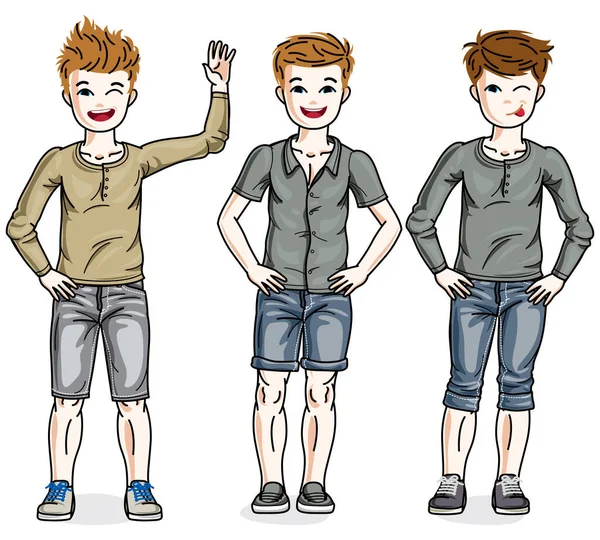 Genç teen erkek seti