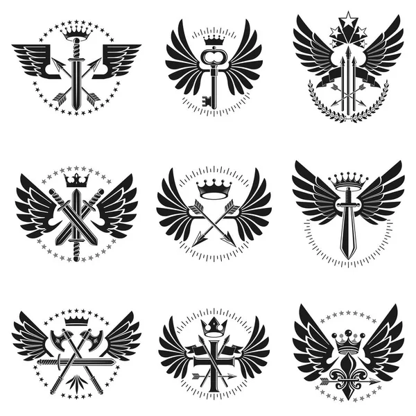 Escudo de armas heráldico — Archivo Imágenes Vectoriales