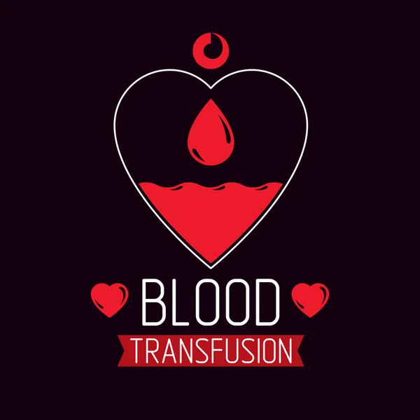 Inscripción de donación de sangre — Vector de stock