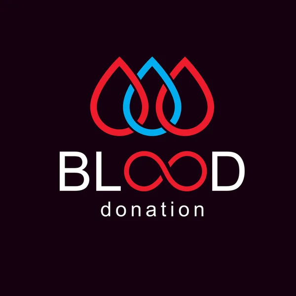 Inscription du don de sang — Image vectorielle