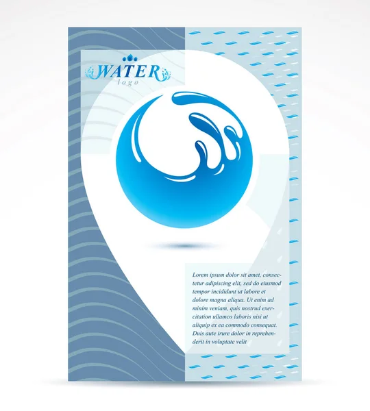 Folleto de tema de filtración de agua — Vector de stock