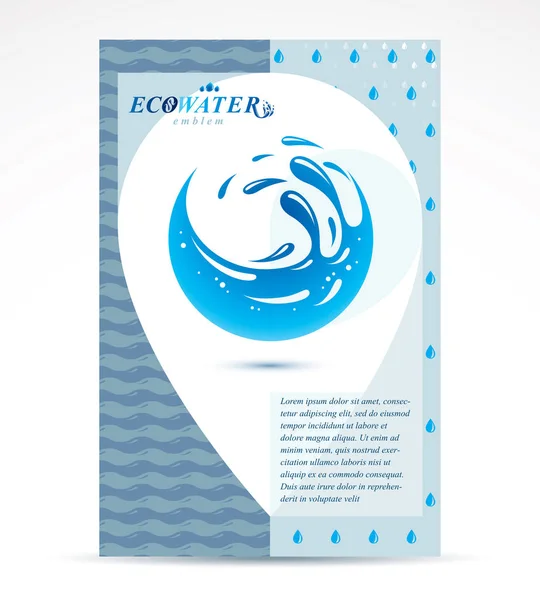 Empresa de tratamiento de agua publicidad — Vector de stock