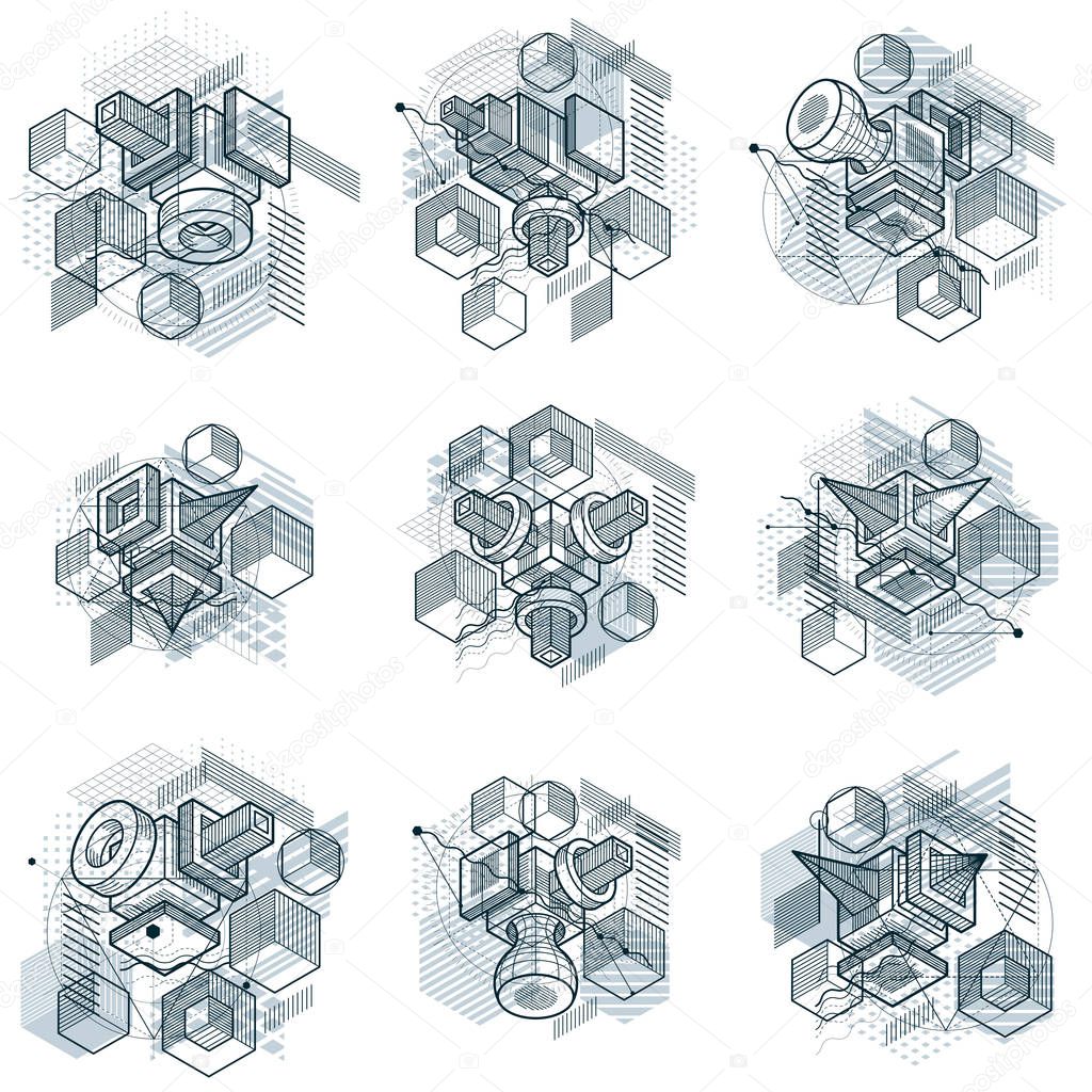 Isometric abstract background