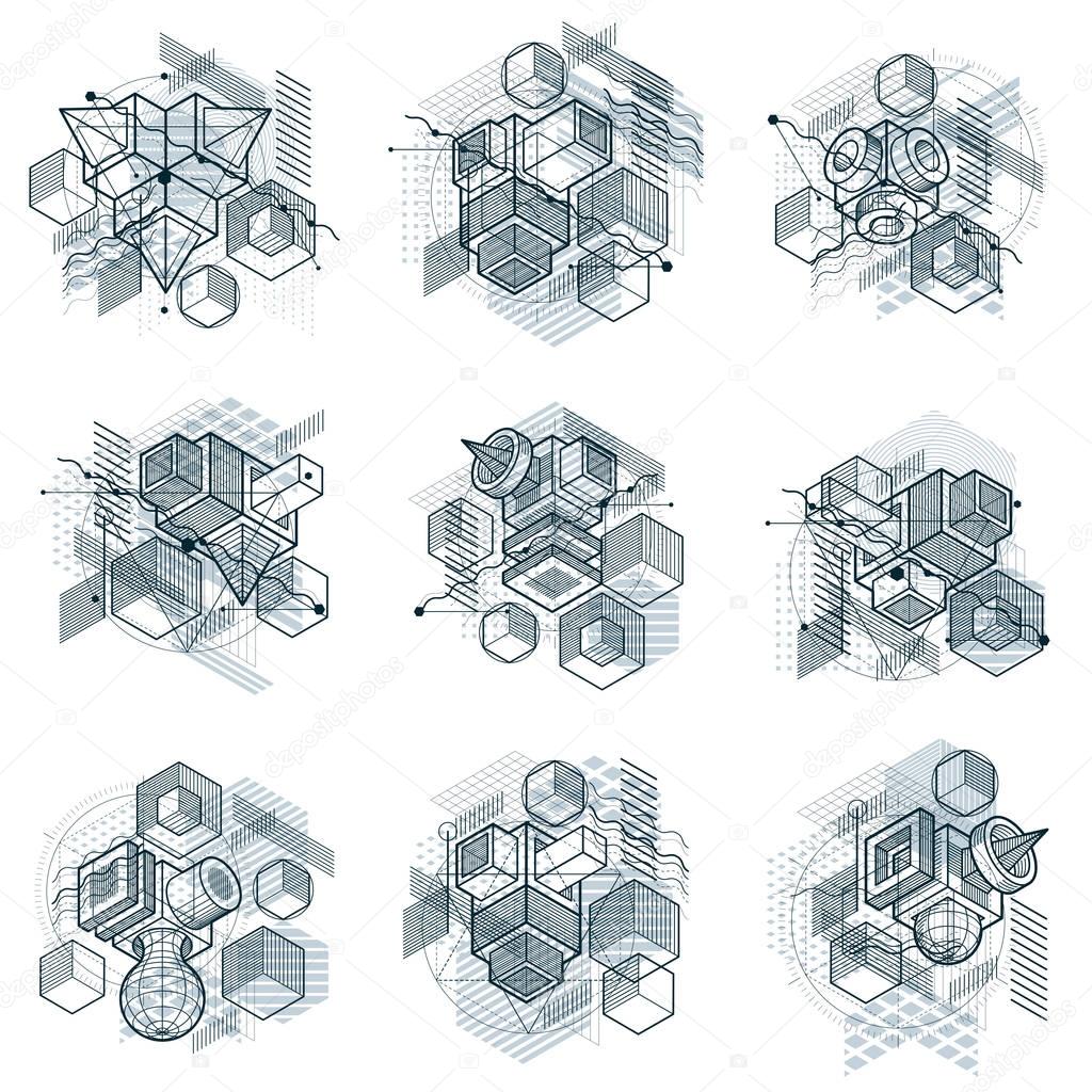 abstract isometric background