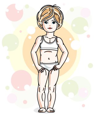 Güzel küçük kız. 