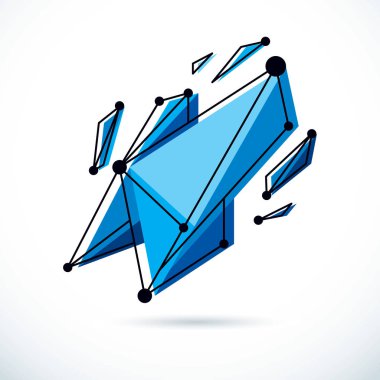 Soyut geometrik 3d yönlü nesne