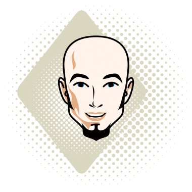 yakışıklı brunet erkek yüz