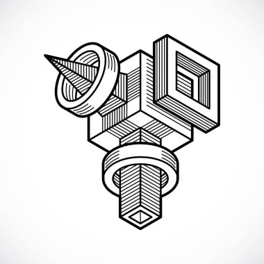 İzometrik soyut şekli