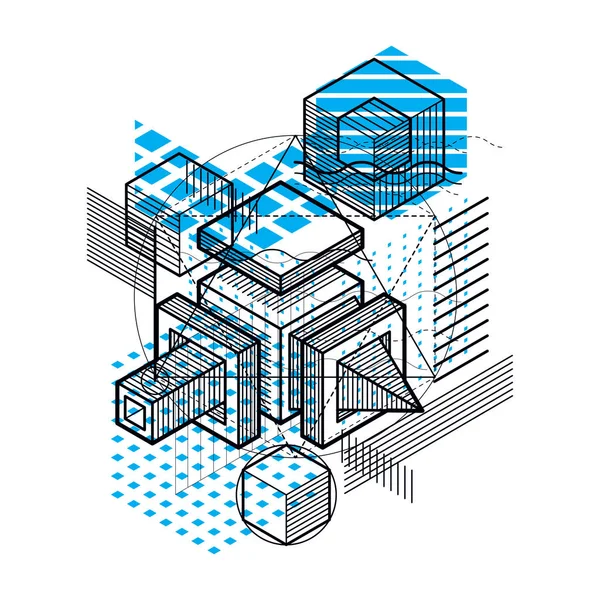 Vonalak és alakzatok absztrakt — Stock Vector