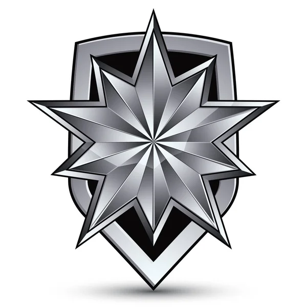 Polygonal silver star — Stock vektor