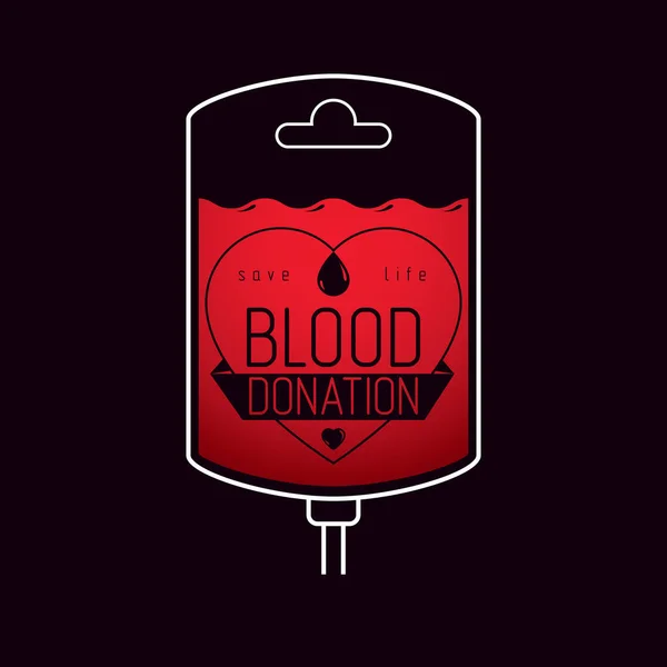 Concepto de donación de sangre — Vector de stock