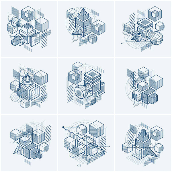 abstract isometric background