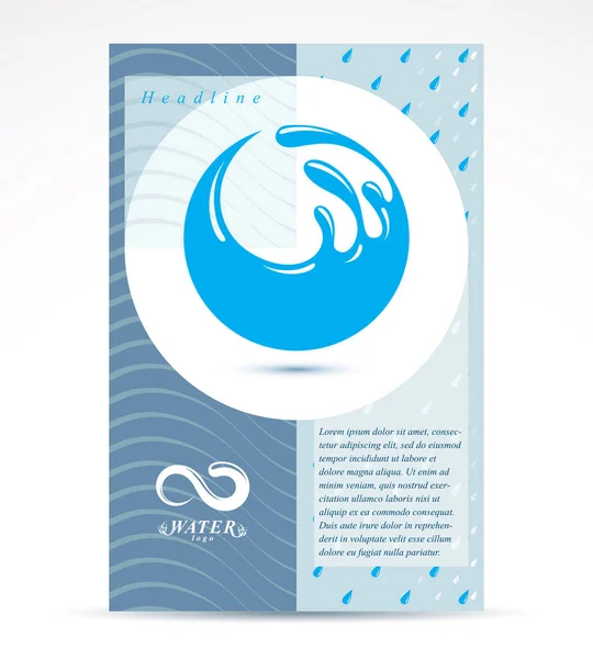 Giornata mondiale dell'acqua poster pubblicitario — Vettoriale Stock