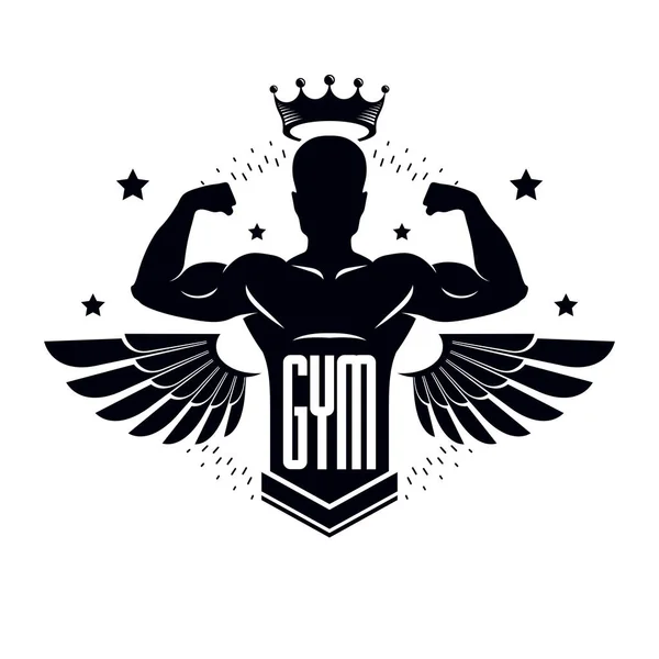 Logo gymnase et fitness — Image vectorielle