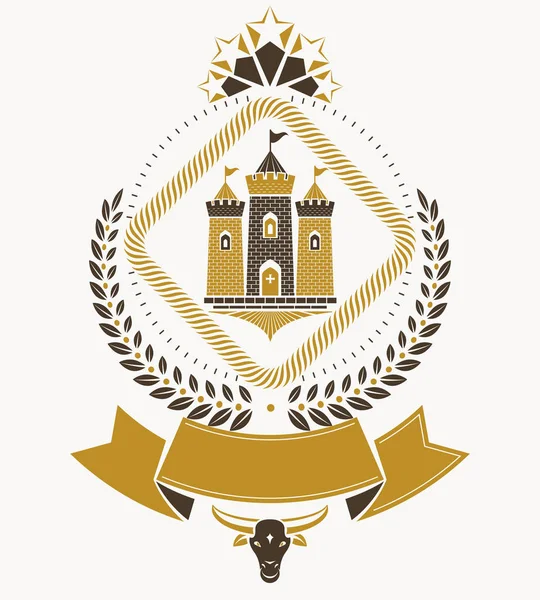 Escudo de armas heráldico — Vector de stock