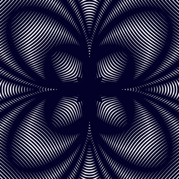 モアレ法で作成された幾何学的な背景 — ストックベクタ