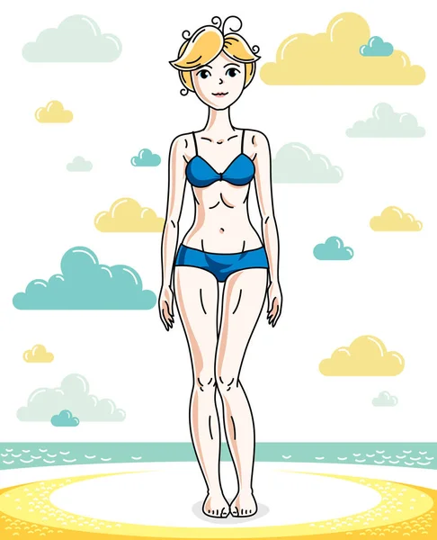 sarışın genç kadın ayakta