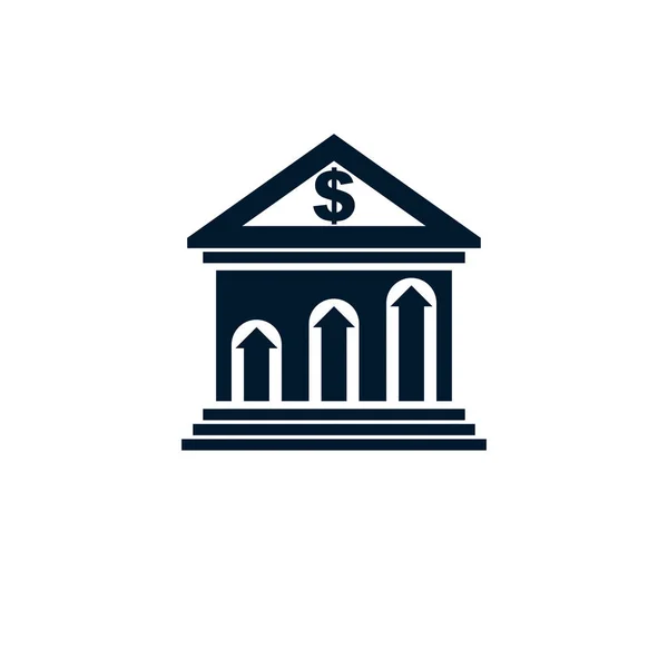 Logotipo conceptual bancário — Vetor de Stock
