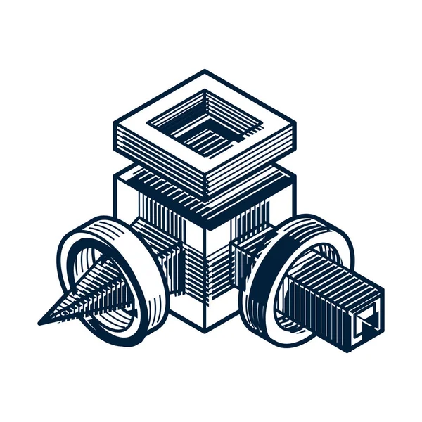 Ingeniería forma abstracta — Archivo Imágenes Vectoriales