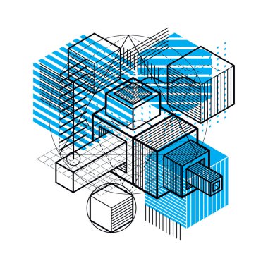Elemanları ile izometrik soyutlama