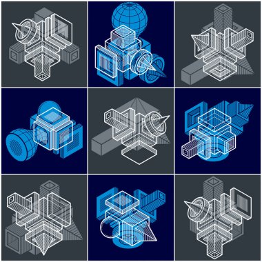 Soyut şekiller koleksiyonu.