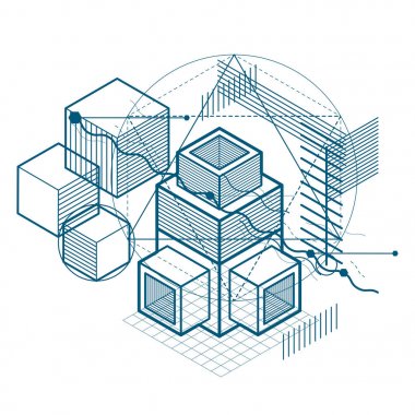 Elemanları ile izometrik soyutlama