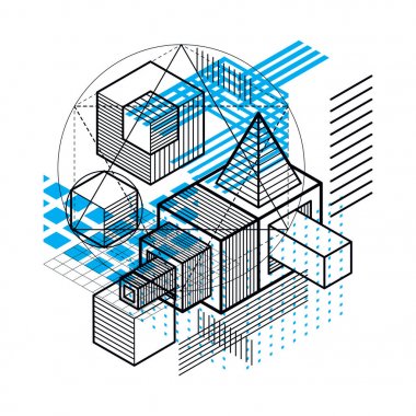 Elemanları ile izometrik soyutlama