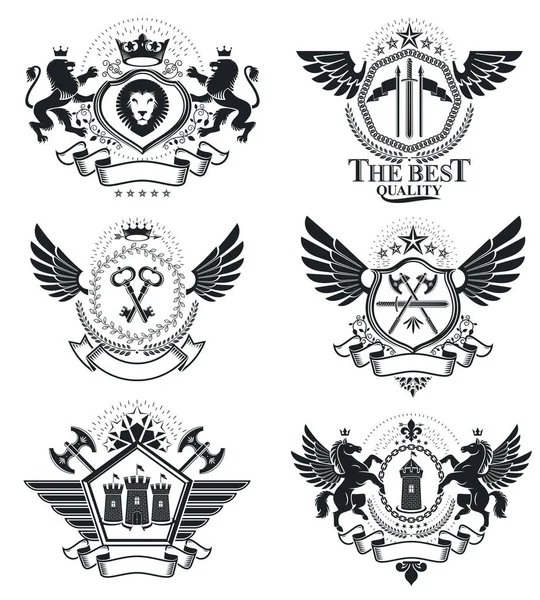 Vintage emblemen collectie — Stockvector