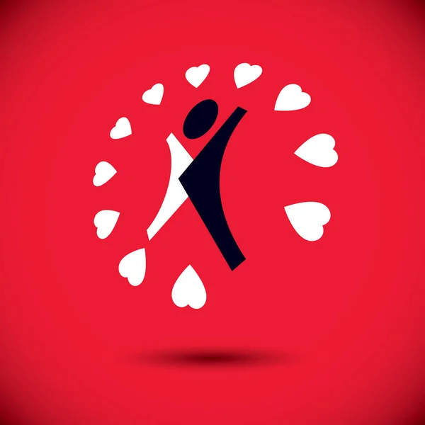 Grafik kalp logosu — Stok Vektör
