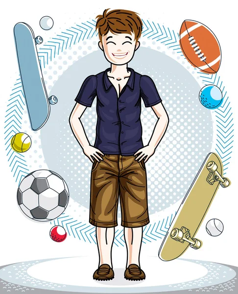 Knappe cartoon man — Stockvector