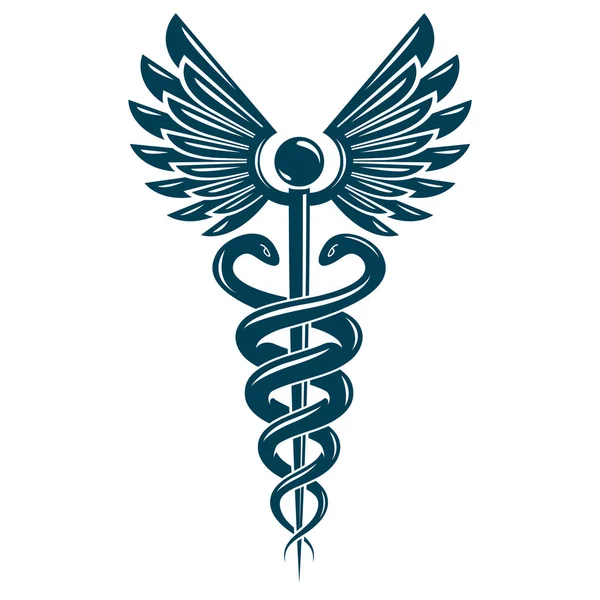 Farmacia icono Caduceus — Archivo Imágenes Vectoriales