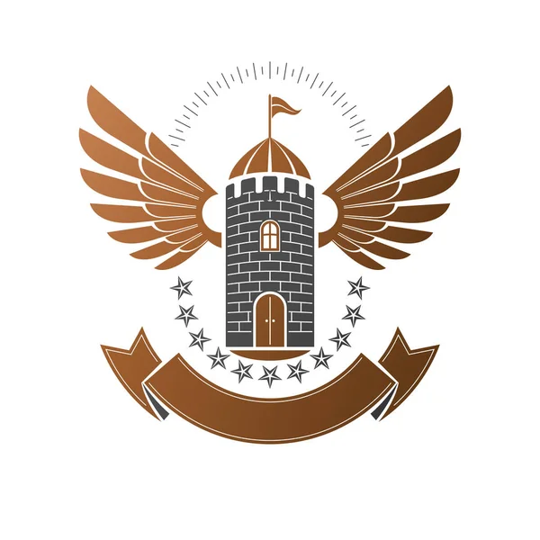 Antico emblema del Castello — Vettoriale Stock