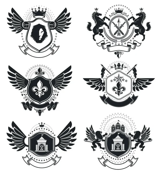 Vintage emblemen collectie — Stockvector