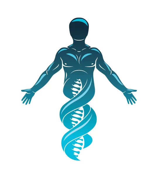 Insan DNA'sı modeli — Stok Vektör