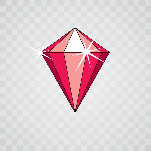 Icono de diamante brillante — Vector de stock