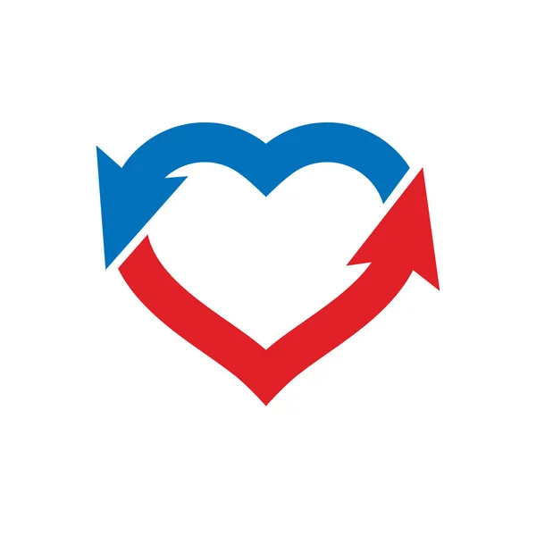 Grafik kalp logosu — Stok Vektör