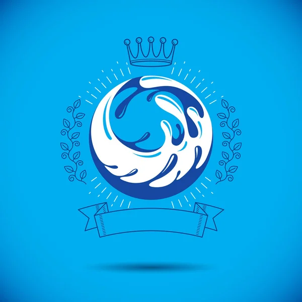 Aqua ekologi symbol — Stock vektor