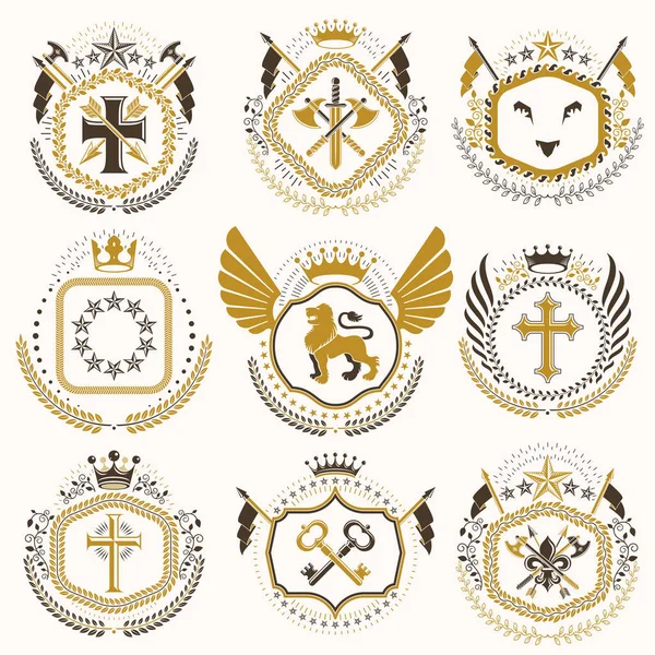 Colección emblemas vintage — Archivo Imágenes Vectoriales