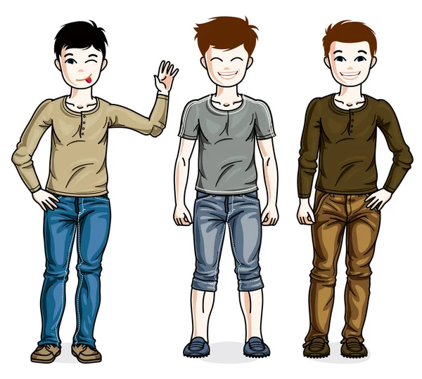 yakışıklı çizgi film erkek seti