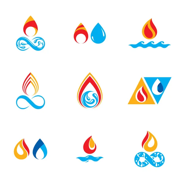 Symbole aqua écologie — Image vectorielle