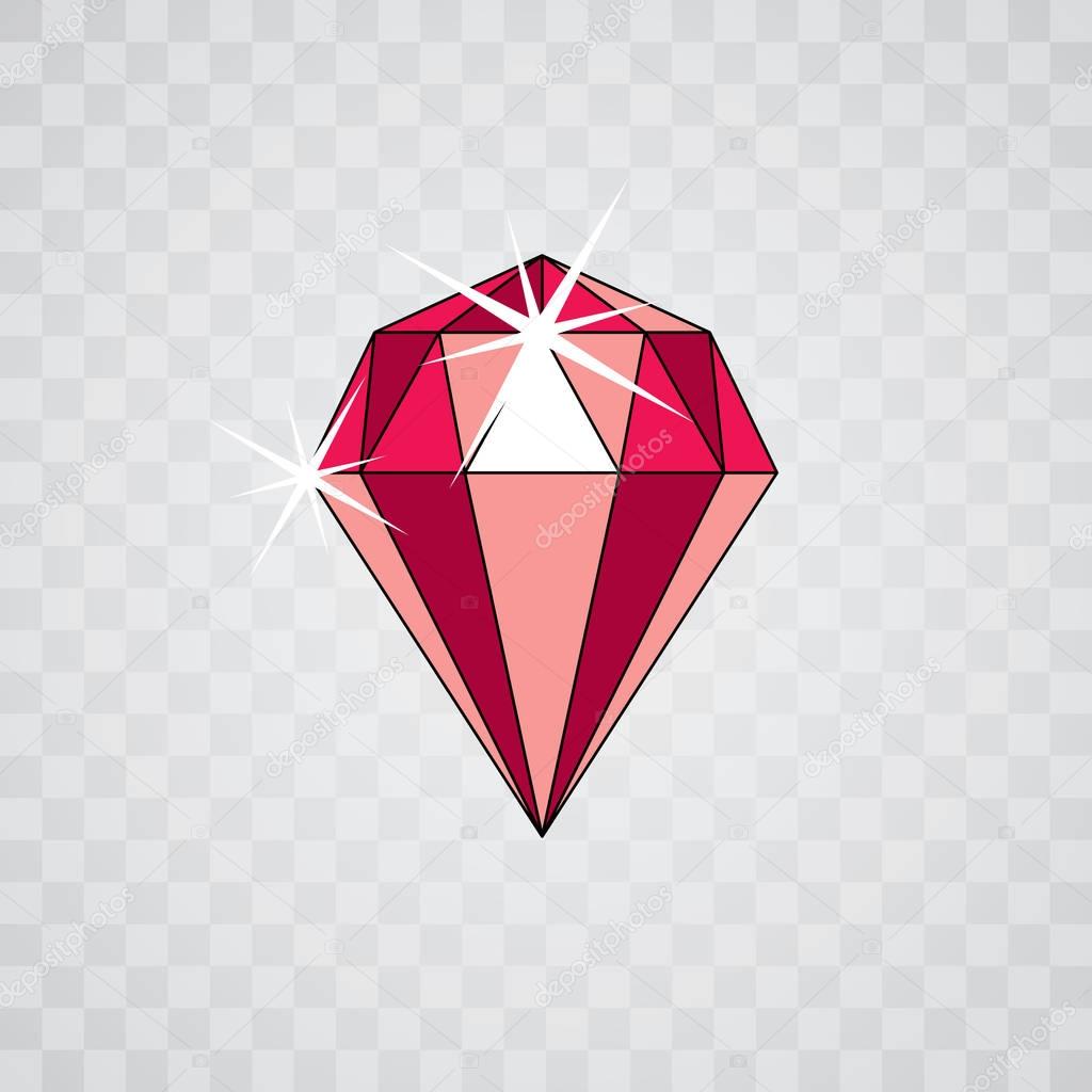 Vector illustration design of Glossy diamond icon