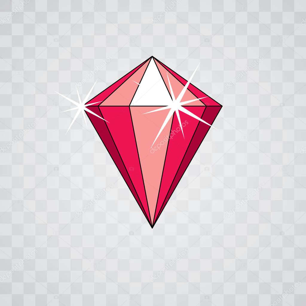 Vector illustration design of Glossy diamond icon