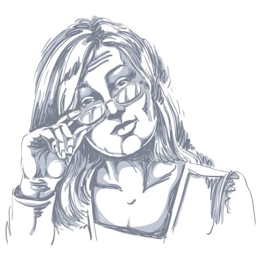 Siyah ve beyaz Bayan yüzü