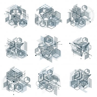 Elemanları ile izometrik soyutlama