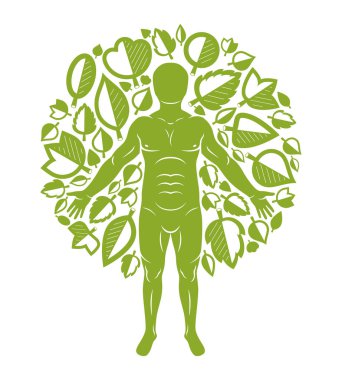 grafik yeşil yaprakları