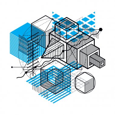 Elemanları ile izometrik soyutlama